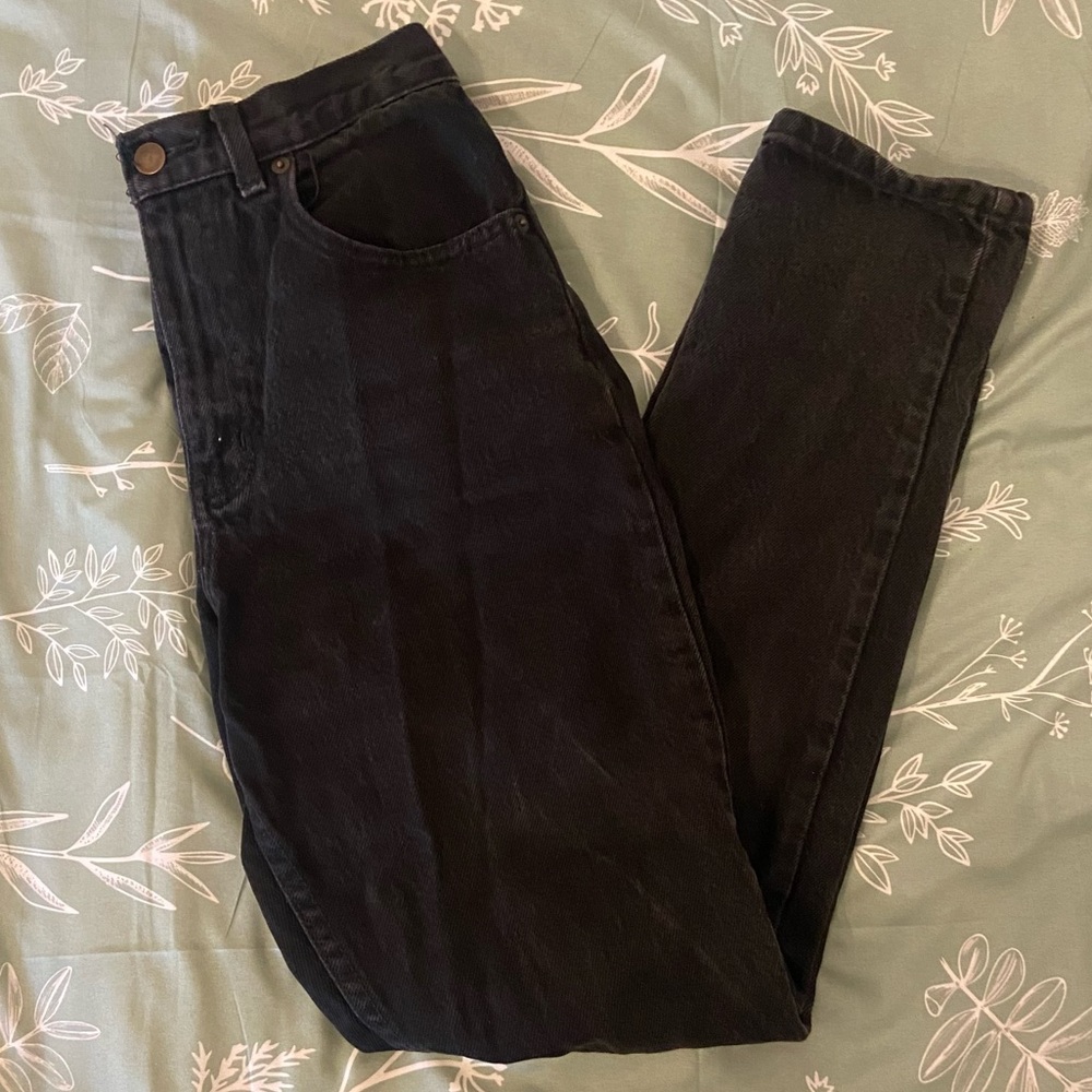 Vintage Black Mom Jeans Straight Leg - No Tags, US Small
